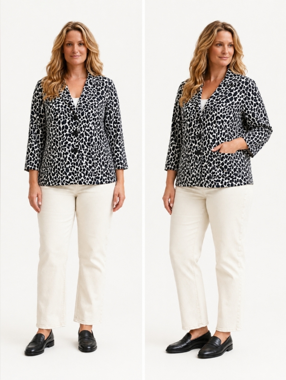 Kim Rogers Abstract Pebble Print Blazer Size XL